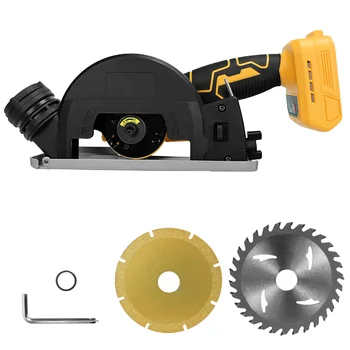 1000W Cordless Circular Saw Brushless 3 Speed Mini Angle Grinder Wood Plastic Metal Cutting for Dewalt 20V Battery (No Battery)