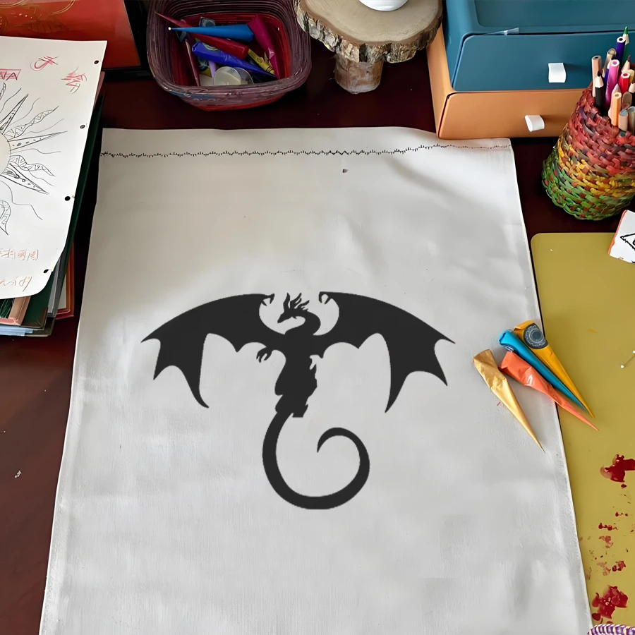 Dragon Eye Stencil - Reusable 5.5x5.5 Inch Clear Plastic Template For Painting, Airbrushing & Crafts