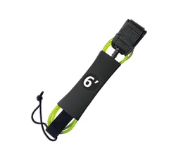 Premium Surf Leg Rope with TPU and Stainless Swivels - 6-10ft Adjustable Surfboard Leash (6ft Green)