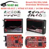 Add Brazil Warehouse Online EU KESS V5.017 OBD2 Manager Tuning Kit KTAG V7.020 K-tag Metal LED BDM Frame Adapters ECU Programmer 1