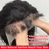 250%Kinky Curly 4C Edges Curly Baby Hair Lace Wigs Human Hair 13x6 HD Lace Frontal Wig Deep Wave Curly Lace Front Wigs For Women 2