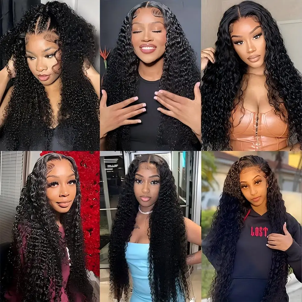 Deep Wave Bundles With Closure 12A Brazilian Bundles Human Hair With 4x4 Lace Closure 100% Human Hair Extensions 13x4 13x6 6