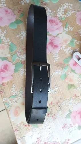 MIDNIGHT SOVEREIGN™ – Black Buckle Genuine Leather Belt photo review