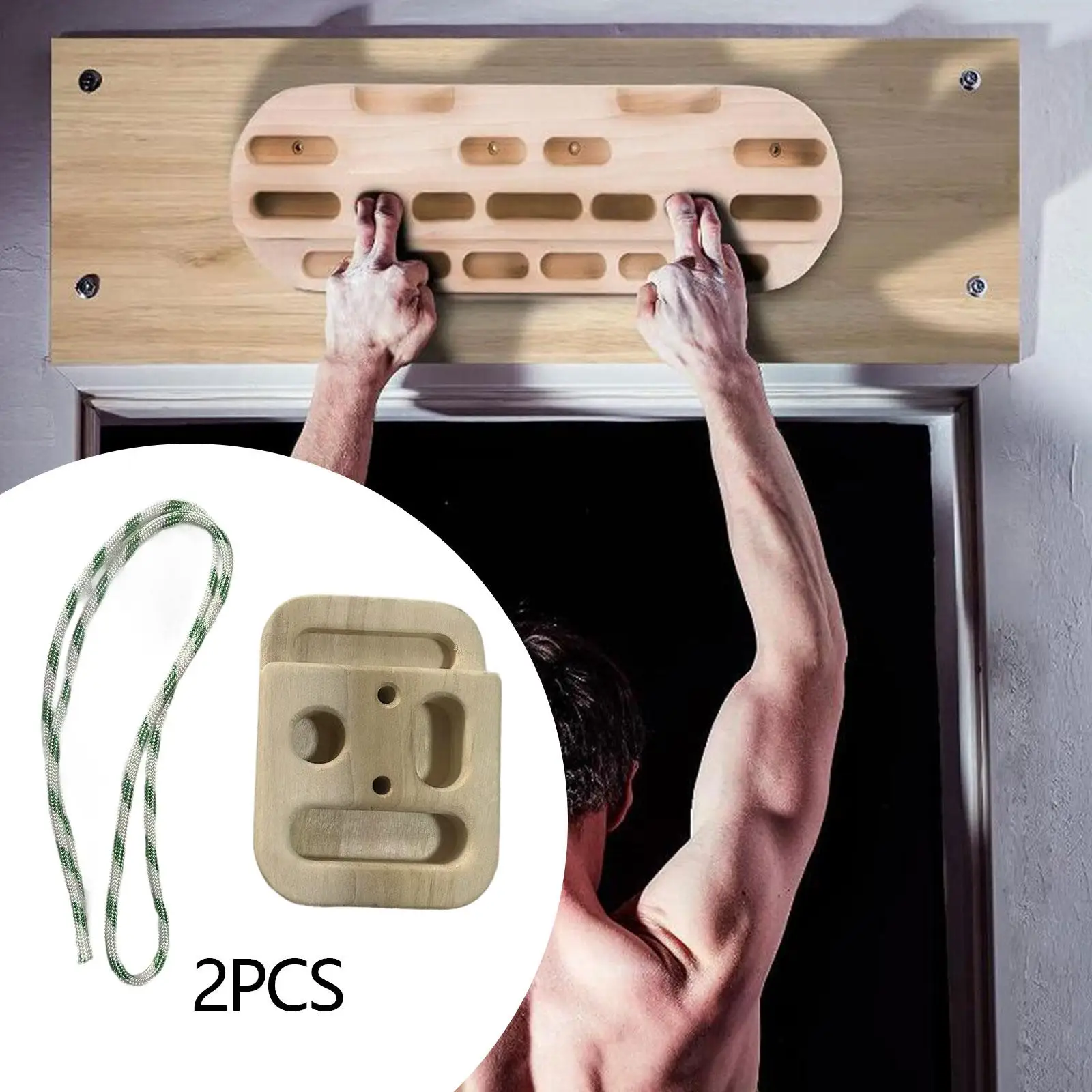 Climbing Fingerboard Wooden Hang Board Finger Training Board Upper Body Workouts Climbing Hangboard Indoor Outdoor Athletes climbing holds