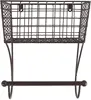 Rustic metal towel bar – farmhouse bathroom décor 1