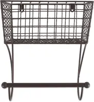 Rustic metal towel bar – farmhouse bathroom décor 1