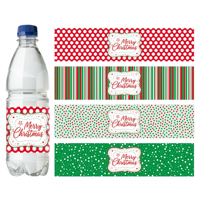 16pcs Red and Green Christmas Water Bottle Labels,Merry Christmas Water Bottle Stickers Wrappers,Christmas Party Decorations - AliExpress 16pcs-red-and-green-christmas-water-bottle-labels-merry-christmas-water-bottle-stickers-wrappers-christmas-party-decorations-aliexpress