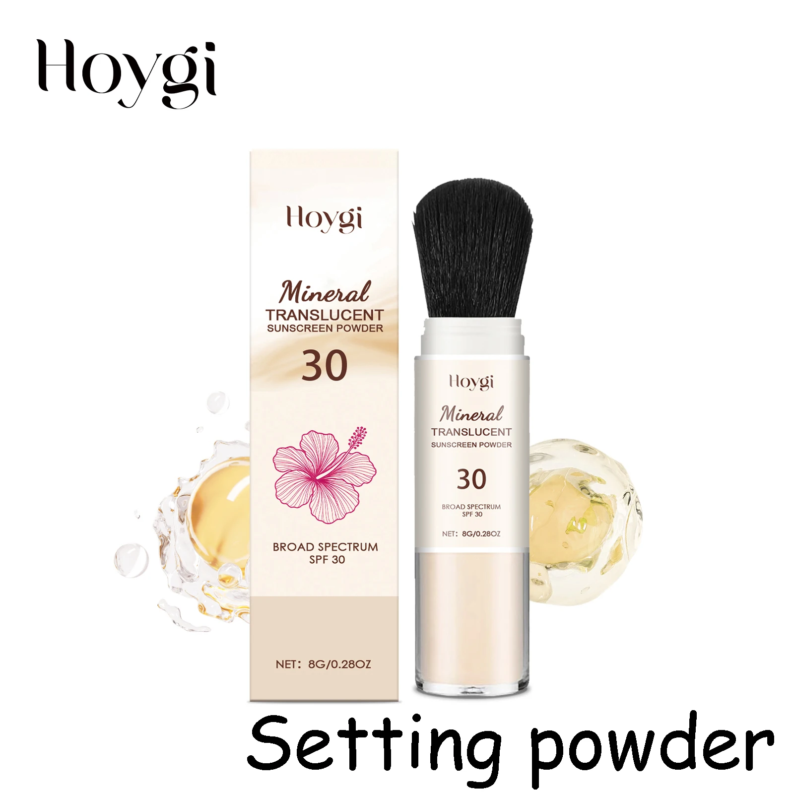 Hoygi Makeup Setting Powder Sunscreen Light Texture Oil Control Lasting Effect Breathable Sweatproof Glowing Setting Powder