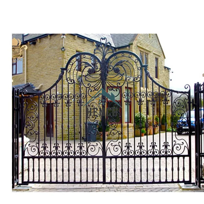 Villa Driveway Wrought Iron Gates Design For Home China Manufacturers Suppliers 3