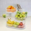 Countertop Fruit Basket Metal Wire Storage Basket Counter Serving Tray Space Saver Serving Stand Vegetables Storage Rack 5
