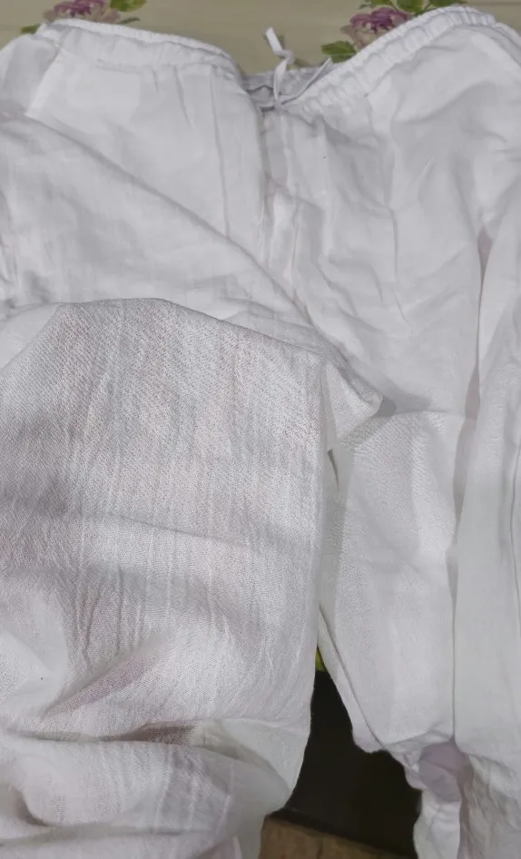 Breathable Cotton-Linen Drawstring Pants for Women - Casual Comfort photo review