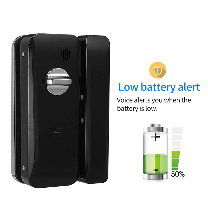 Tuya App Smart WIFI Lock Office Intelligent Fingerprint Digital Glass Door Lock