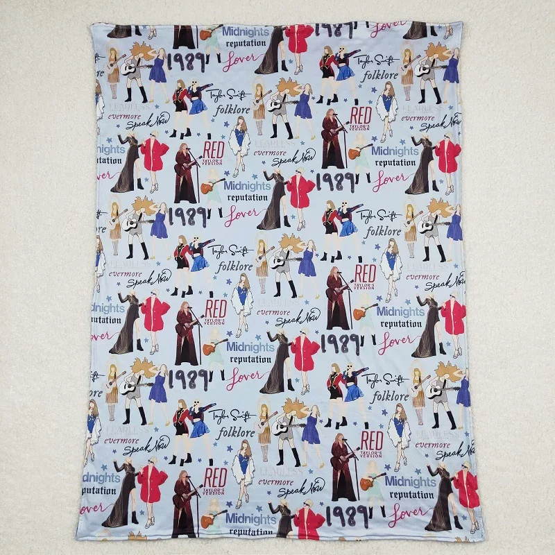 New Fashion Baby Girls Boys Blue Red Pink Singer Print Baby kids Sleep Blanket Children Clothes Sleep Bed Gown