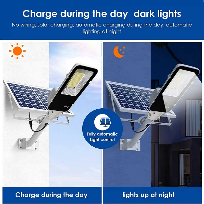 Led Street Lamp Led Lamp Led Wall Light 290led Split Solar Street Light Waterproof LED Solar Street Light Backyard Street Lamps Security Flood Lighting Wall Lamp