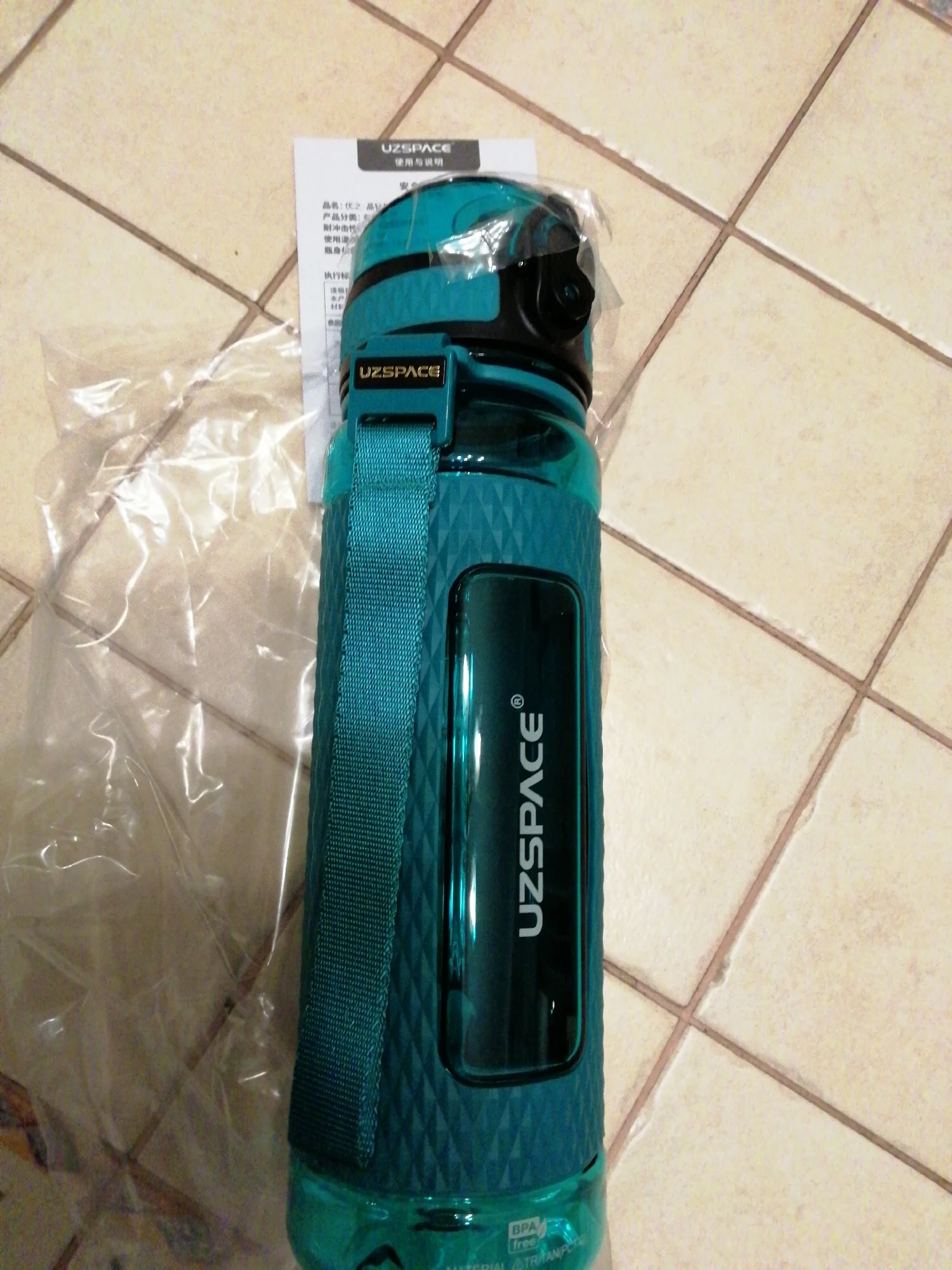 UZSPACE Sport Water Bottles BPA Free Portable Gym Anti-fall Leak-proof Large Capacity Fitness Kettle Tritan Plastic Drink Bottle