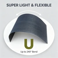Panneau solaire flexible léger et à haut rendement de 100W 18V, pliable et étanche, idéal pour les camping-cars, les bateaux, le camping et tous les besoins d'alimentation hors réseau en extérieur. 4