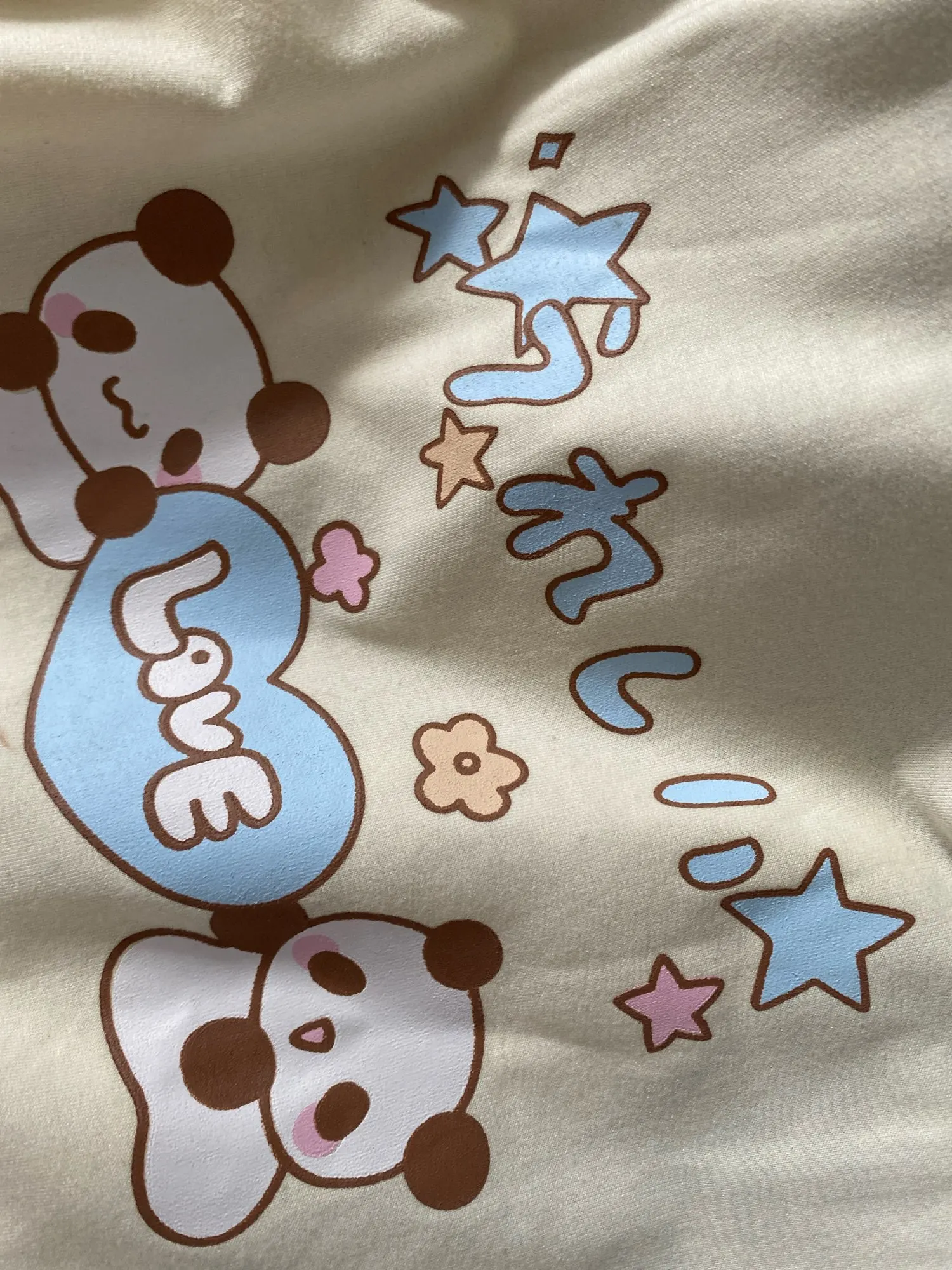 Kawaii Panda Pastel Long Sleeved T-Shirt - Jojifuku Aesthetic photo review