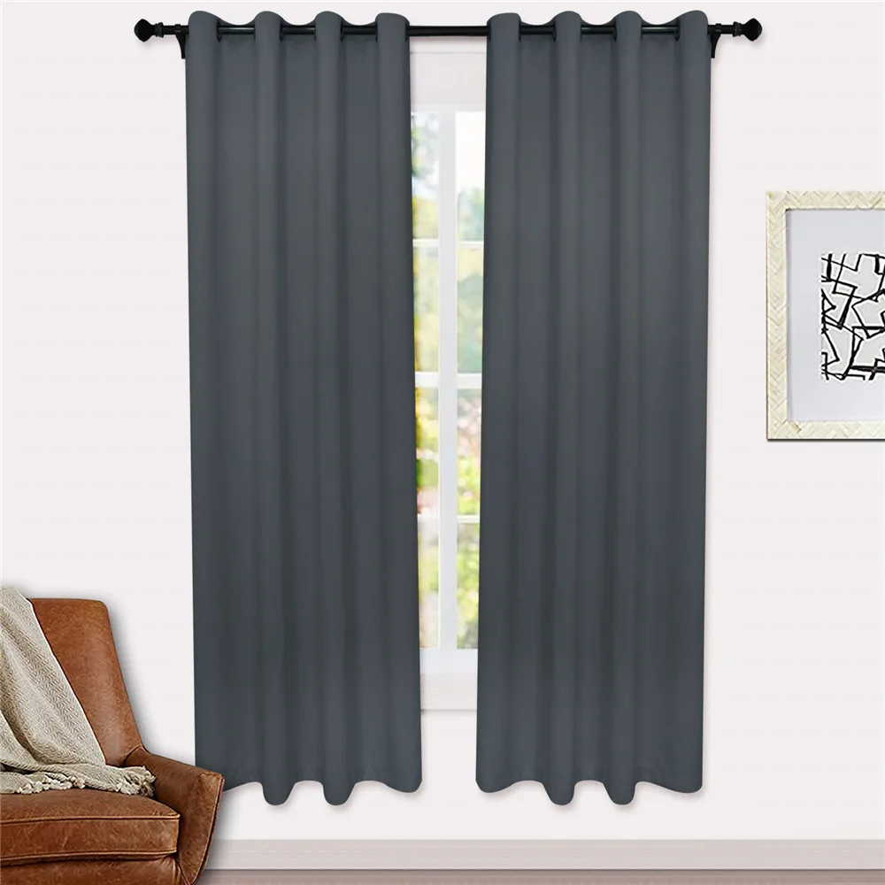 100% Blackout Curtains For Living Room Bedroom Curtains Black Durable  3-layer Foam Insulated Sun Blocking Thick Window Treatment - AliExpress, image size:1000x1000