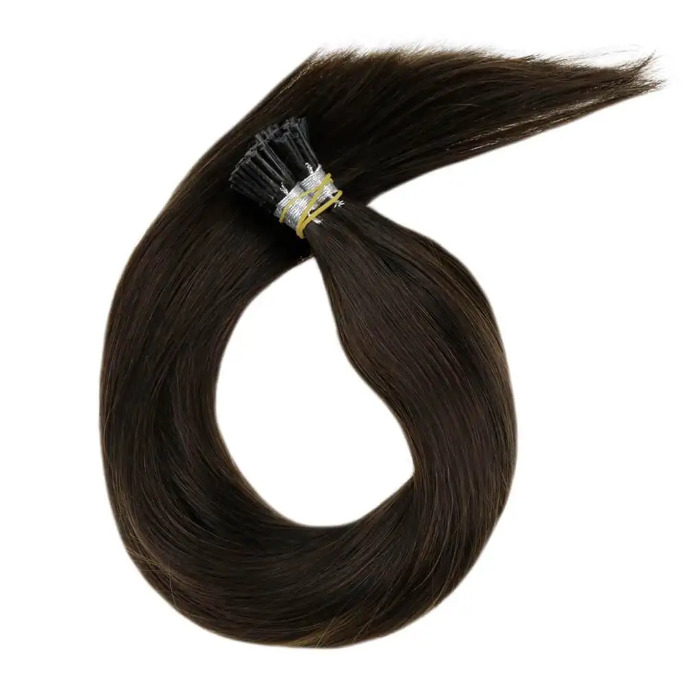 [40g 50s] LaaVoo Itip Human Hair Extension Stick Tip Cold Fusion Real Brazilian Straight Human Hair 16-22inch Natural I Tip