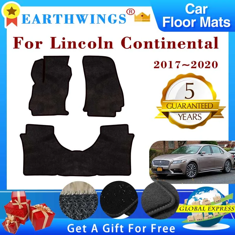 

For Lincoln Continental 2017 2018 2019 2020 Car Floor Mats Rugs Panel Footpads Carpets Cape Cover Foot Pads Stickers Accessories