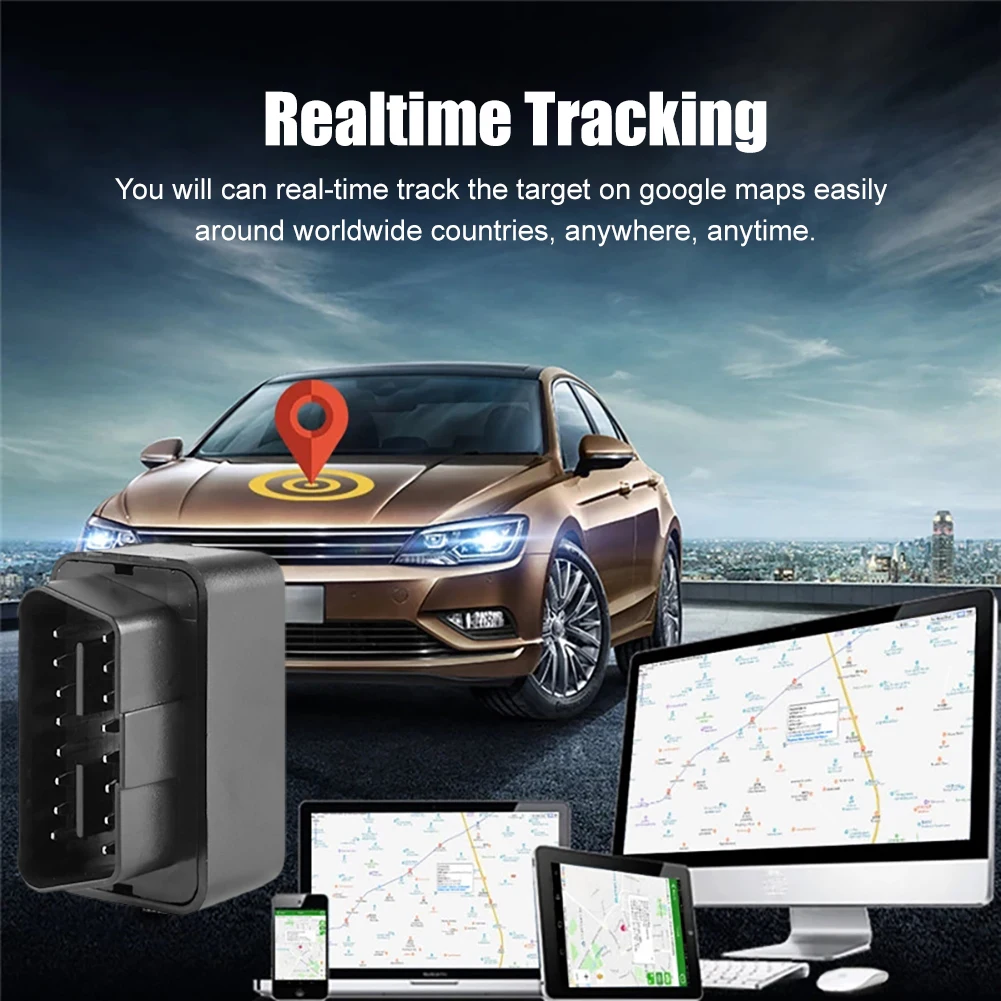 LED OBD Car Tracking GSM Locator Relay GPS Tracker Anti-theft Real Time Device E - Foto 11