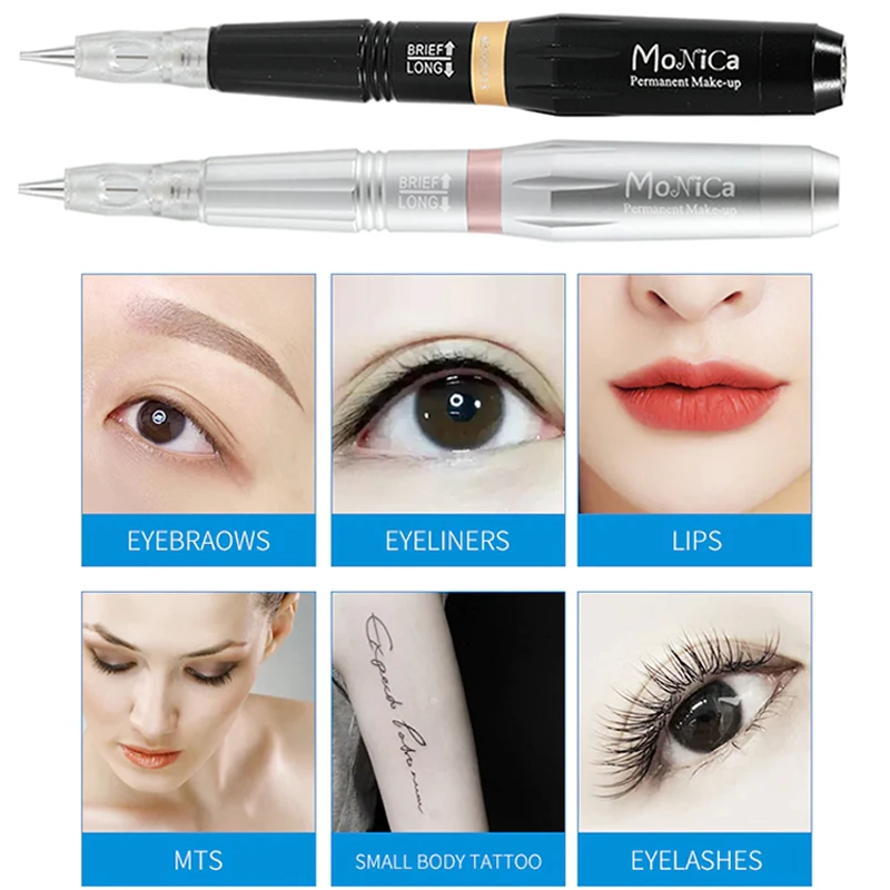 PMU Machine Pen Professional Permanent Makeup Eyebrow Powder Brows Tattoo Machine Microblading Eyeliner Lip Rotary Tattoo Kit