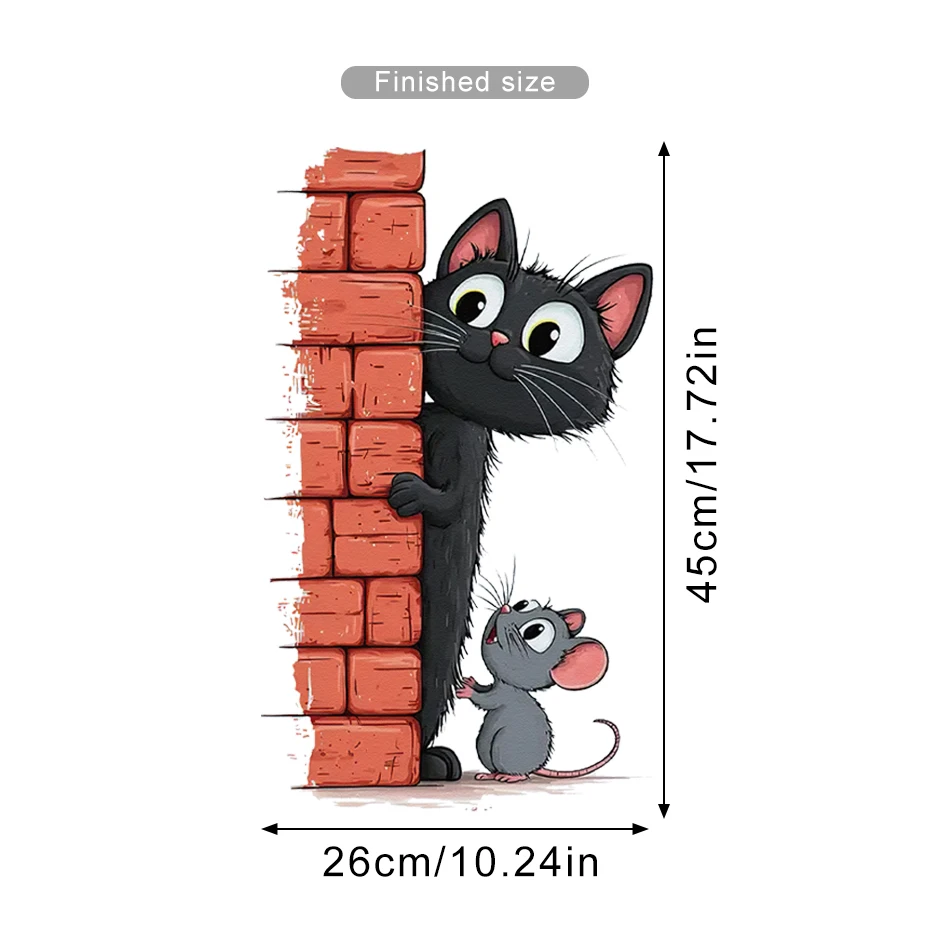 Adhesivo De Pared De Vinilo Divertido Con Diseño De Gato