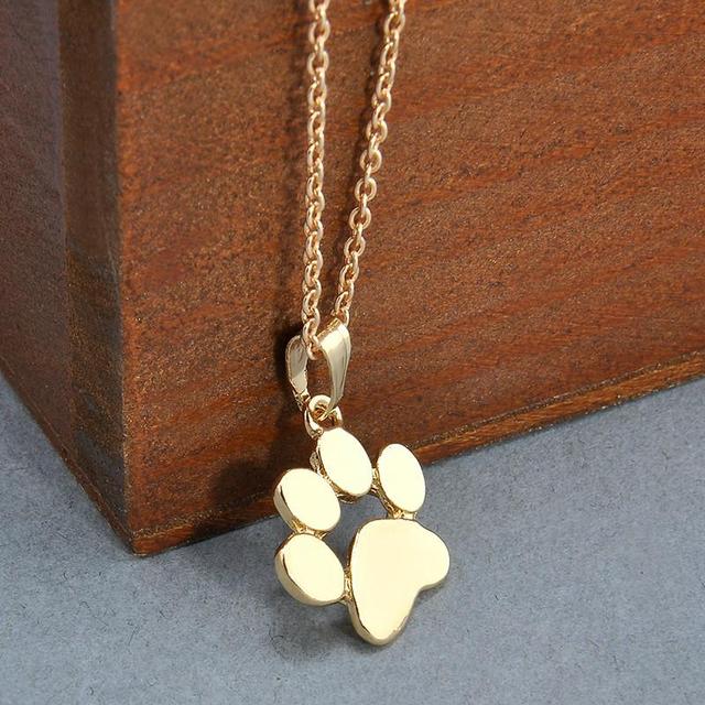 Color Gold Dog Cat Necklace For Women jewelry accessories Animal Paw Pet Choker Necklace Pendant Footprints New