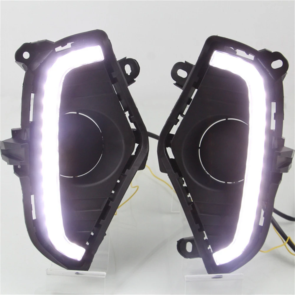 LED DRL Lights & Fog Light Lamps w/ Harness Switch Kit For Toyota RAV4 19-22