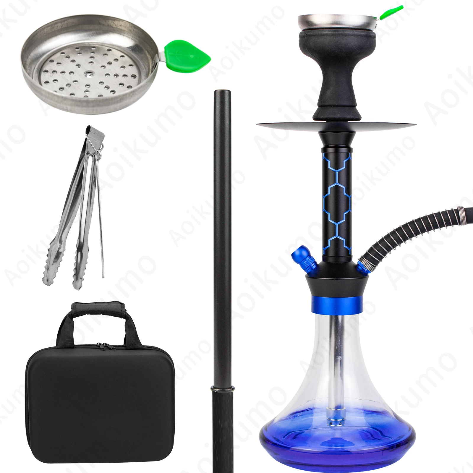 Portable Glass Travel Hookah with Case Bag Set