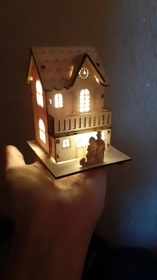 DIY Wooden Hanging House Decor Glowing Lamp – Mavigadget