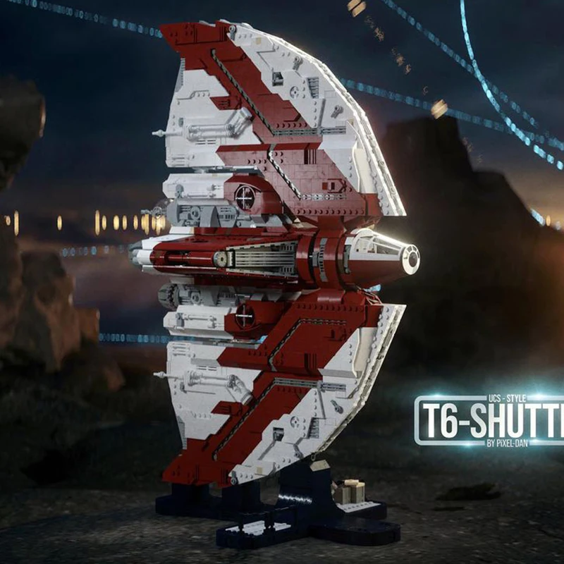 

5124 PCS Battleship Space Wars Weapon UCCS T6 Shuttle With Stand Spaceship Sets 75362 Building Blocks Kid Toys Christmas Gift