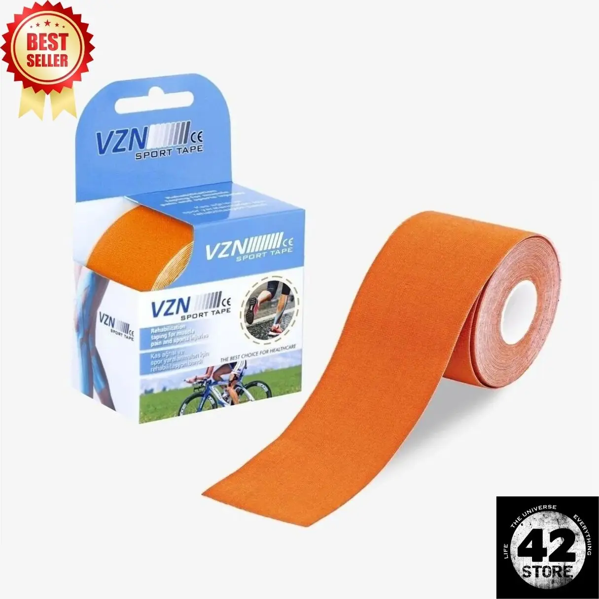 

Kinesiology Pain Tape for Athletes / All Sport 5 Cm X 5 M Orange VZN