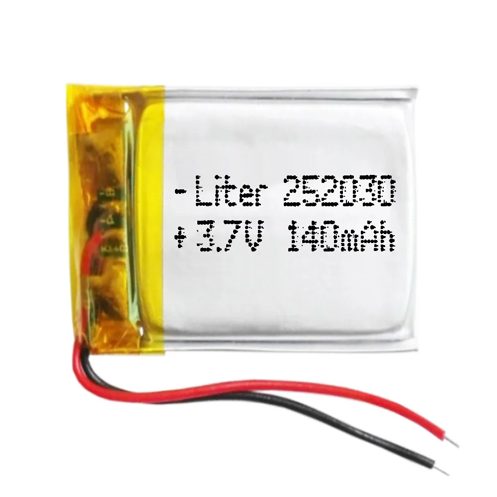 3.7V 140Mah 0.518Wh 1S 5C Liter Energy Battery 252030 Batteria Per Elettronica Ricaricabile Telefono Portatile Video Mp3 Mp4 Led Light Gps-Non Adatto 