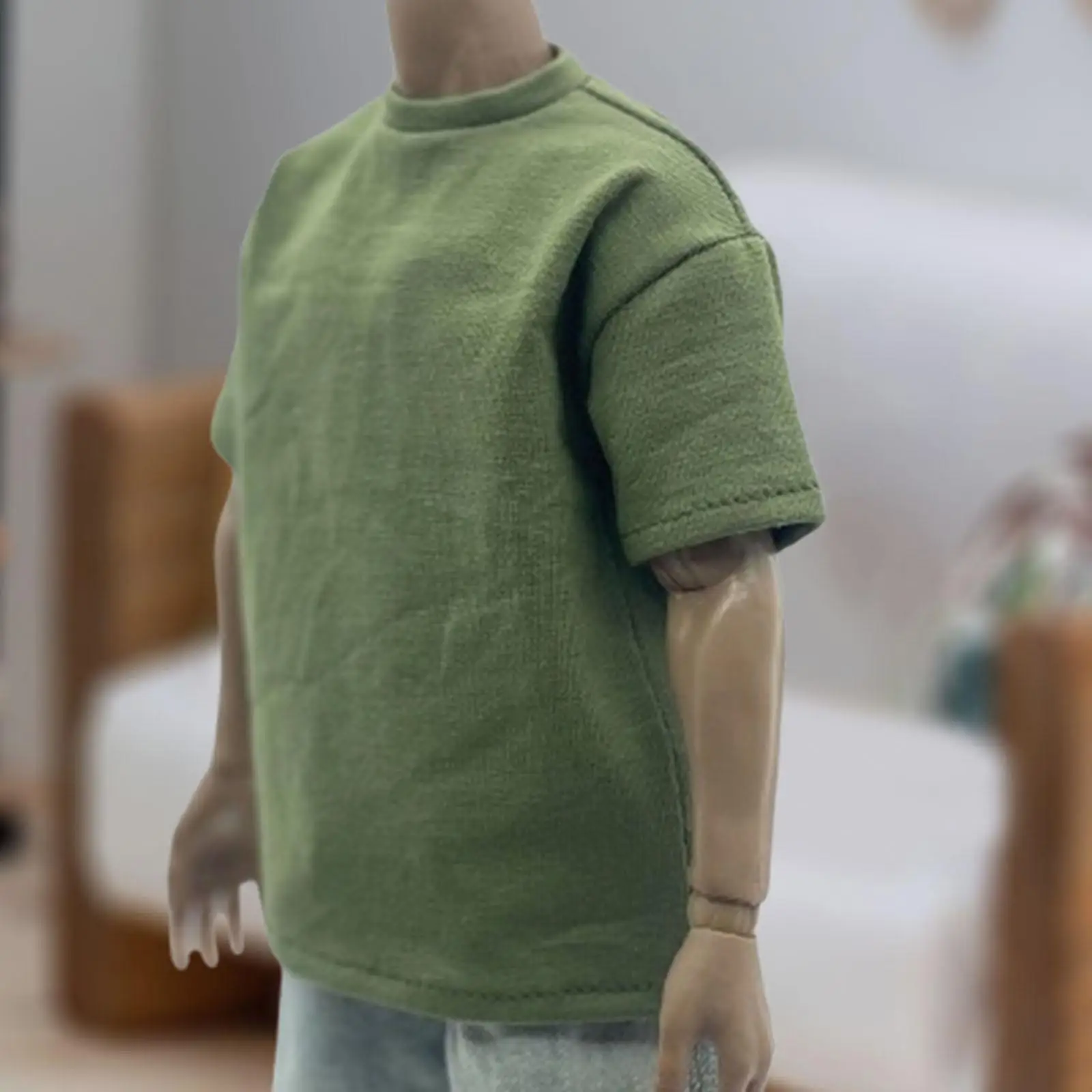 1/6 Scale Cotton Mens Sleeve Loose Round Neck Short T-Shirt Top For 12 Inch Action Figures Models Doll barbie doll clothes doll clothes doll accessories doll clothes accessories