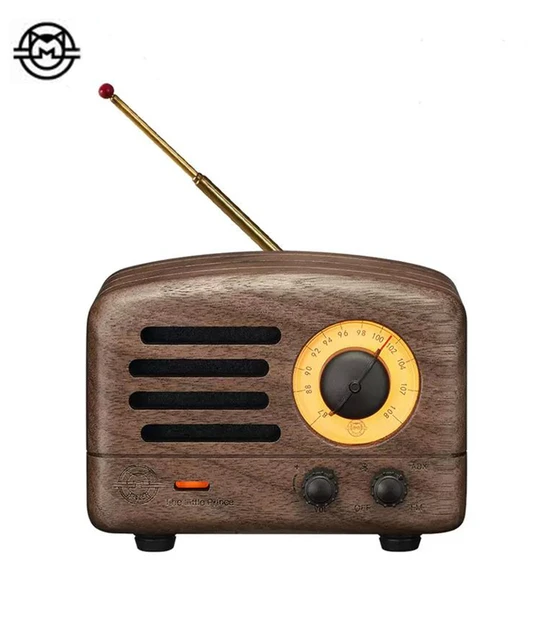 Vintage Looking OTR Wood Portable Radio Bluetooth Speaker