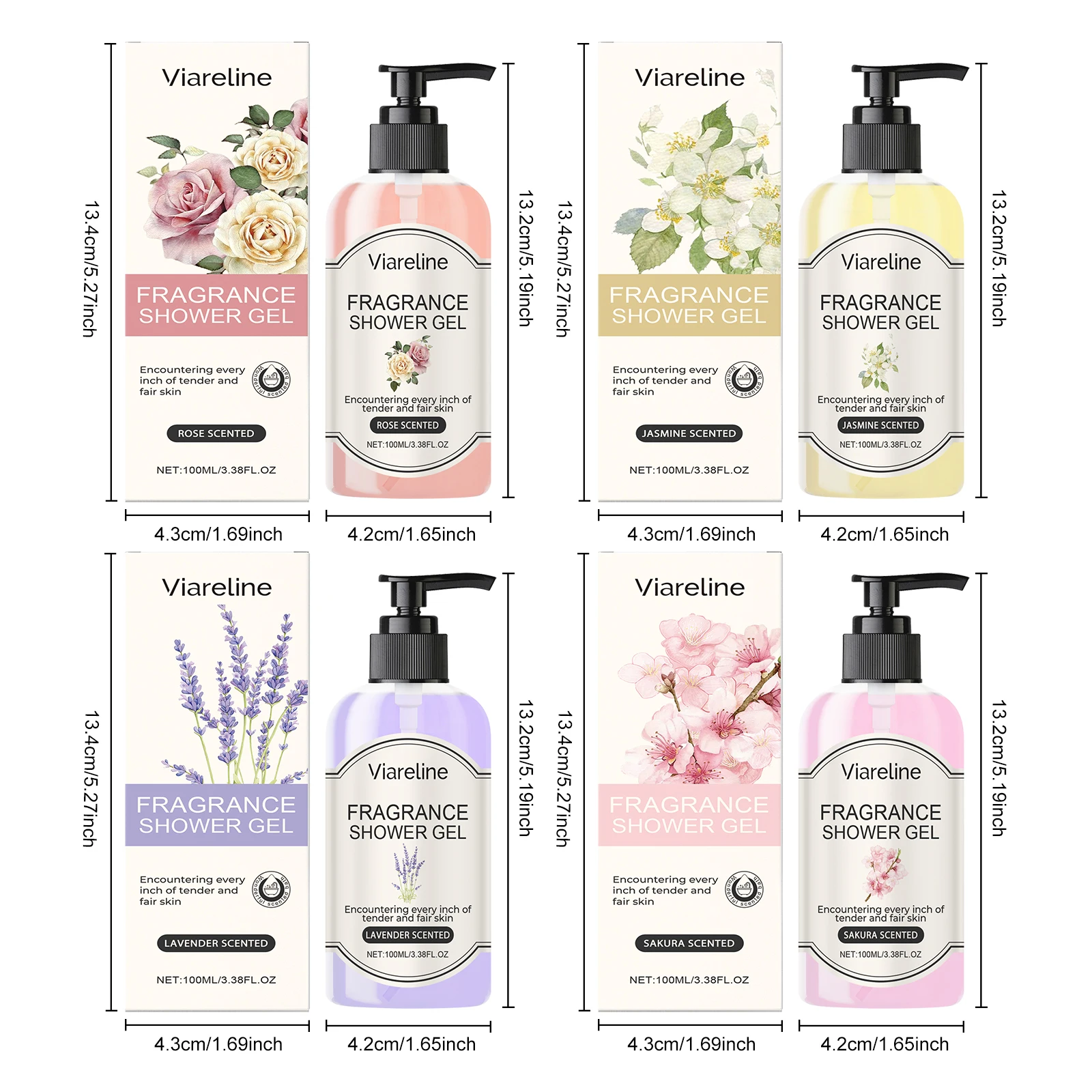 Fragrance shower gel for moisturizing care