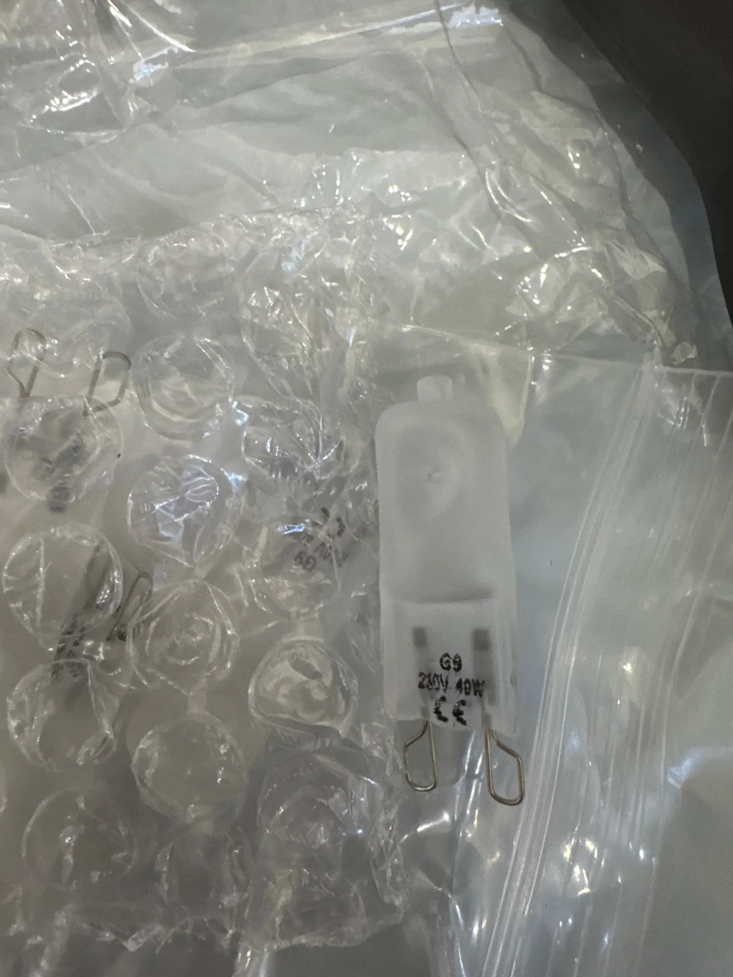 10pcs/lot G9 220-240V 25W 40W 60W Portable Warm White Halogen Bulb Light Lamp 3000-3500K Globe 230V Capsule Clear Bulbs photo review