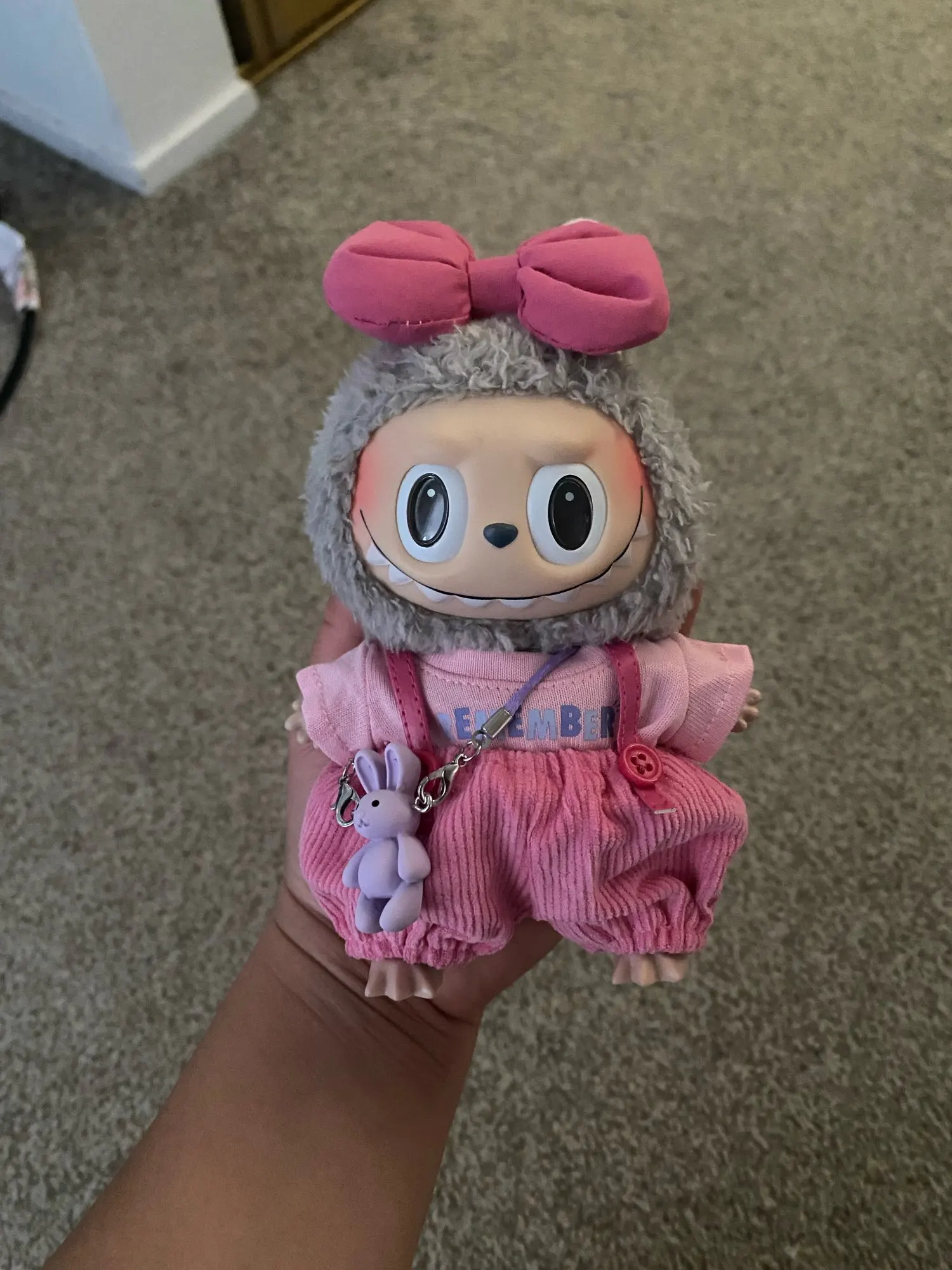 Labubu V1/V2 Doll Clothes: 15/17CM Original Macaron Plush Outfit & Hair Accessories photo review