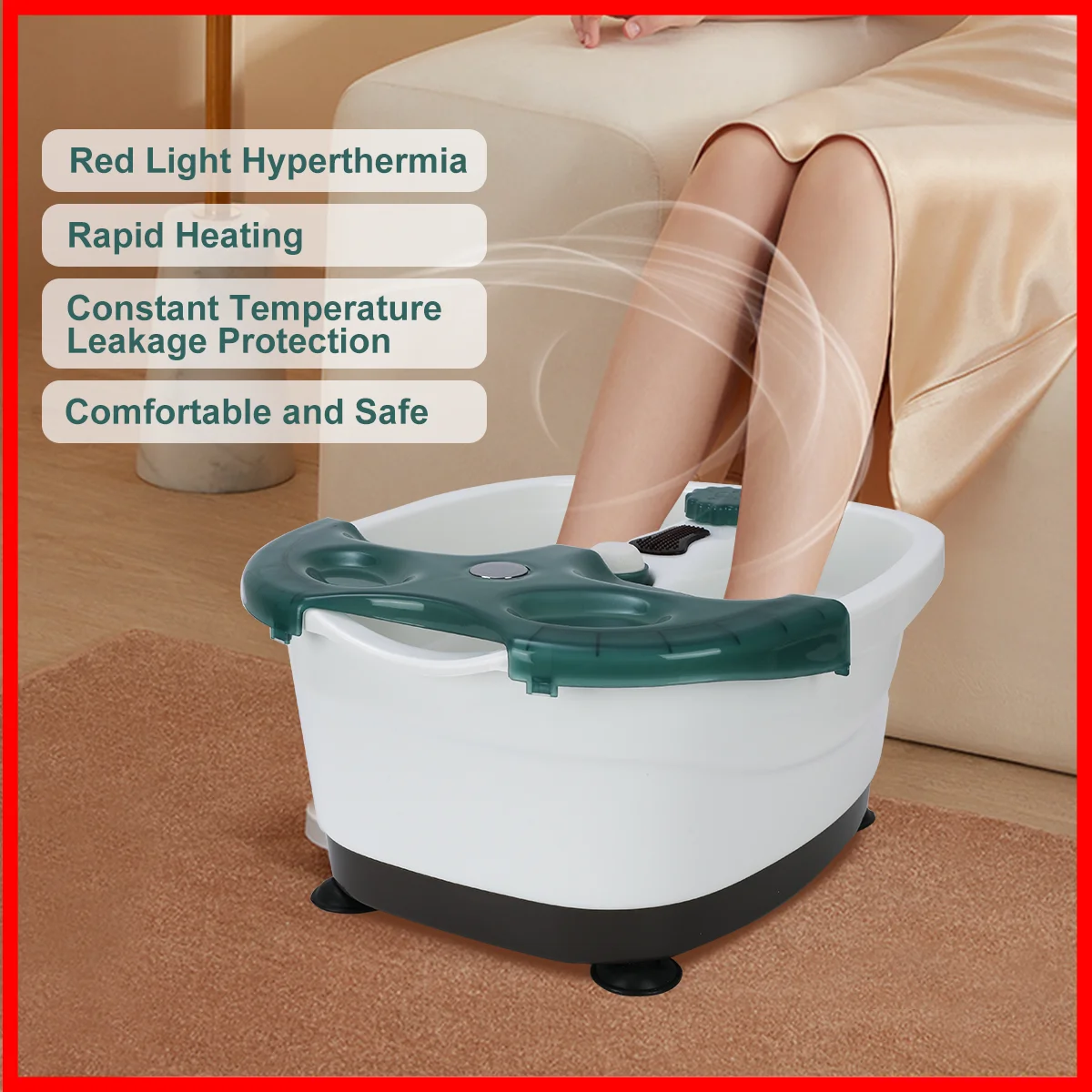 Wholesale New Electric Heated Foot Bath Bucket Bubble Massage Foot Bath