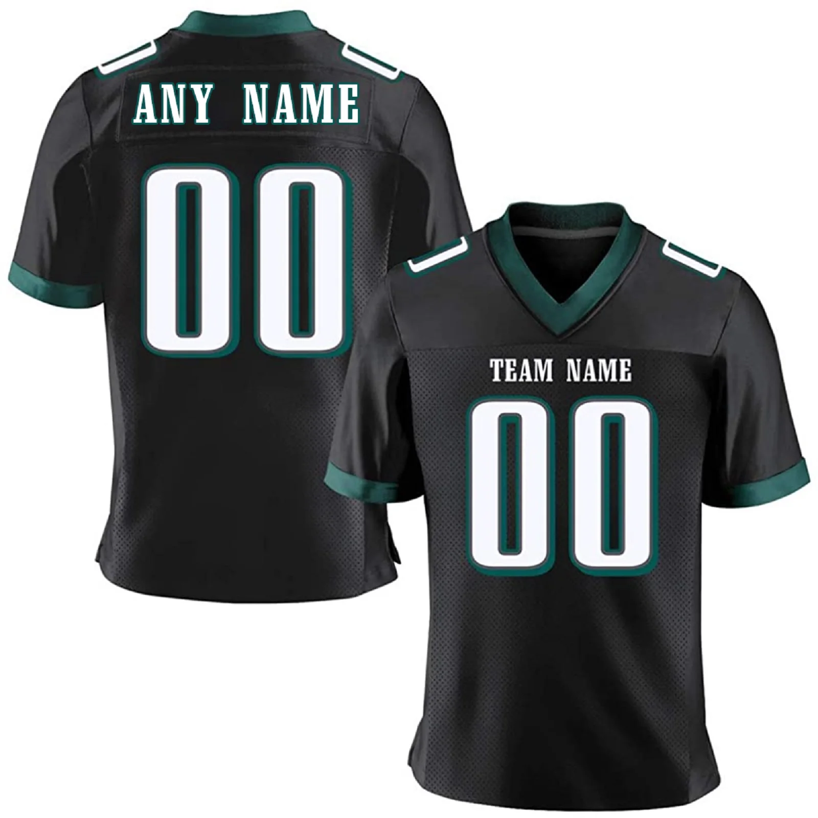 thumbnail image 1 of Camiseta de fútbol americano personalizada de los Philadelphia Eagles con nombre y número impresos, uniforme del equipo, regalo para fanáticos para adultos y niños, 1 of 4