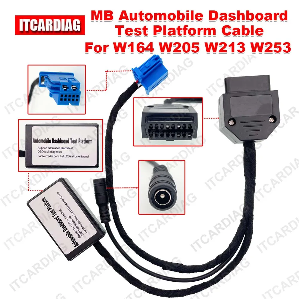 Mb Automobile Dashboard Test Platform Cable Per Mercedes-Benz Full Lcd Instrument Panel Simulazione Start Test Obd Fault Diagnostsi