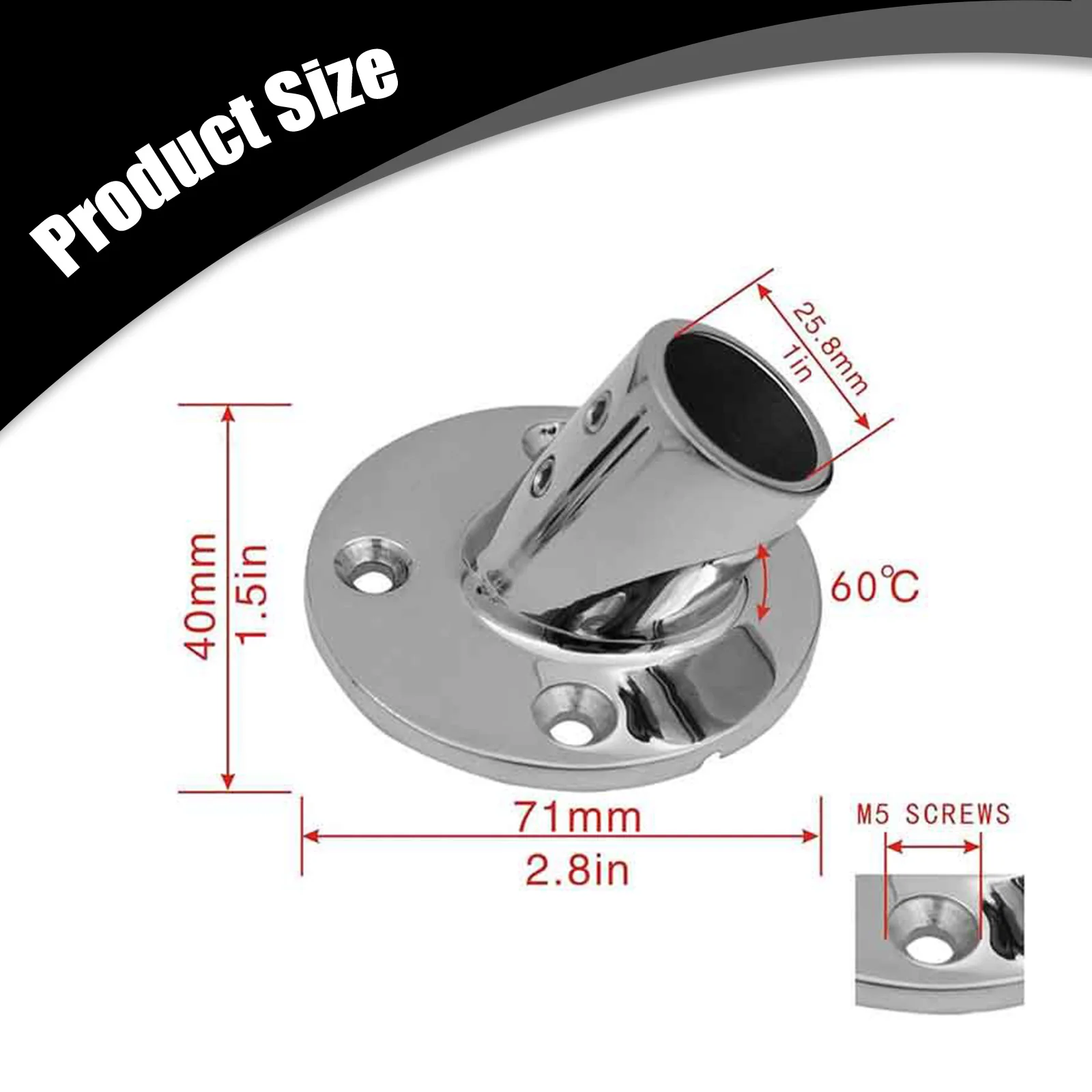 Base per 5 bandiere da interno in acciaio inox oro ASI 430 a 5 sedi Base per 5 bandiere da interno in acciaio inox oro ASI 430 a 5 sedi