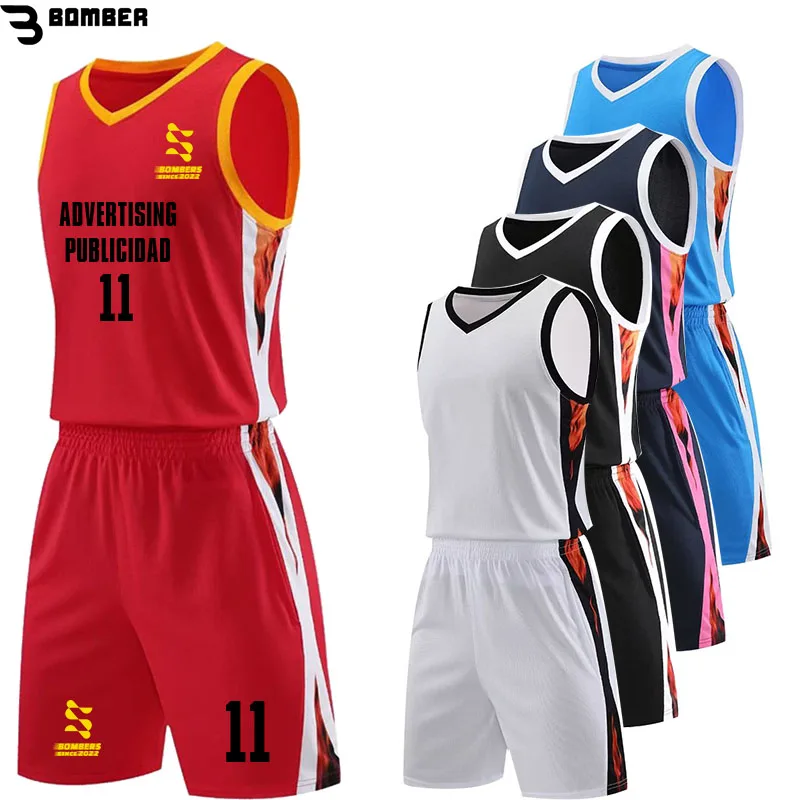 

Basketball Jerseys For Youth Men Adult Set Shorts Sports Clothing Big Size Breathable Quick-dry Custom Polyester