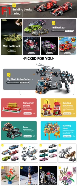 ToylinX 375PCS Finger Rock Gun Building Sets for Adults, 1:1