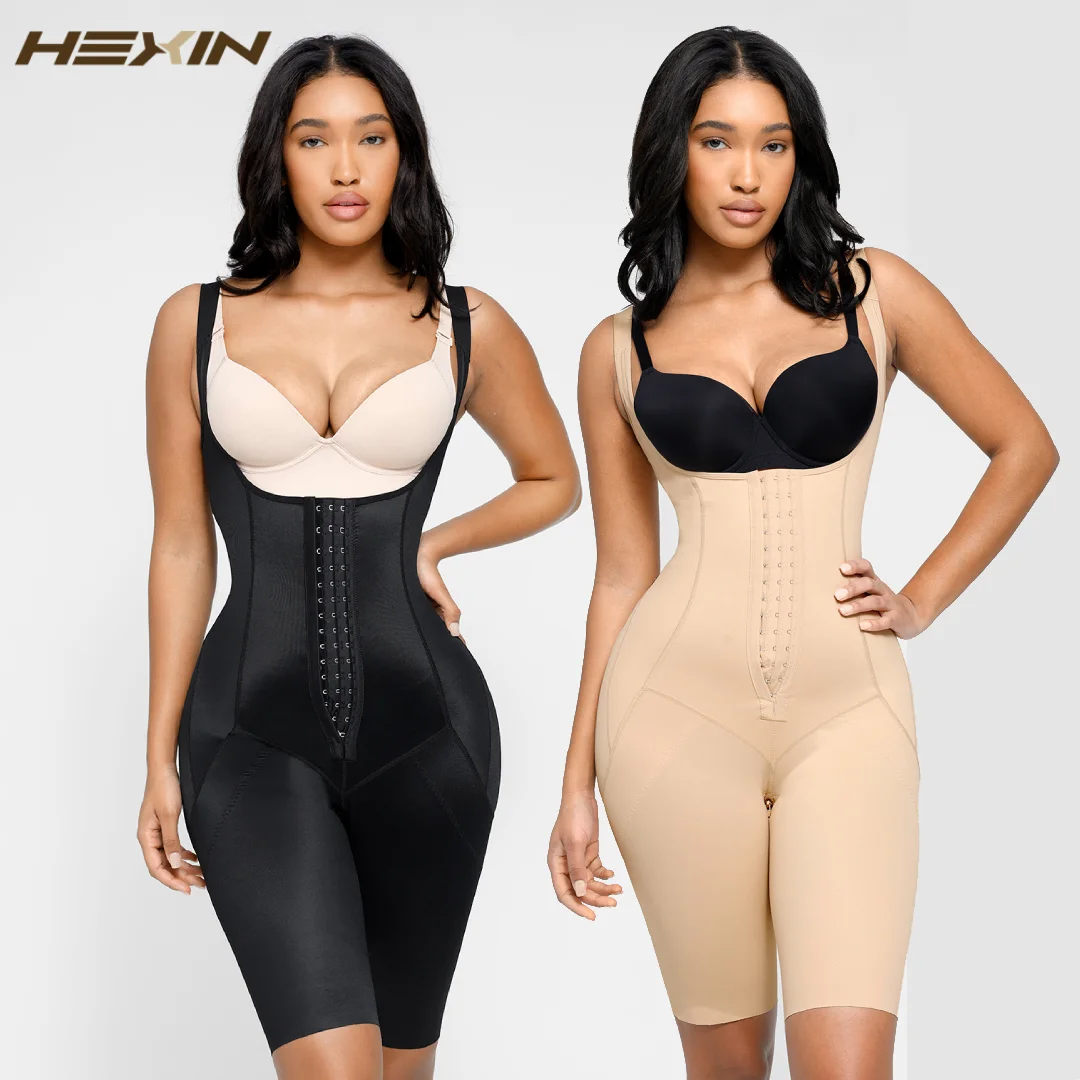 Women Postoperative Faja Columbianas U-shaped Chest Support 3-breasted Body Shaper Tummy Control Sculpting Full Slim Body Shaper
