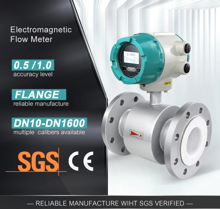 Intelligent Electromagnetic Flowmeter Sewage Sensor Cement Slurry Wastewater Liq