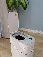 Bathroom Trash Can White 14L Smart Trash Can photo review