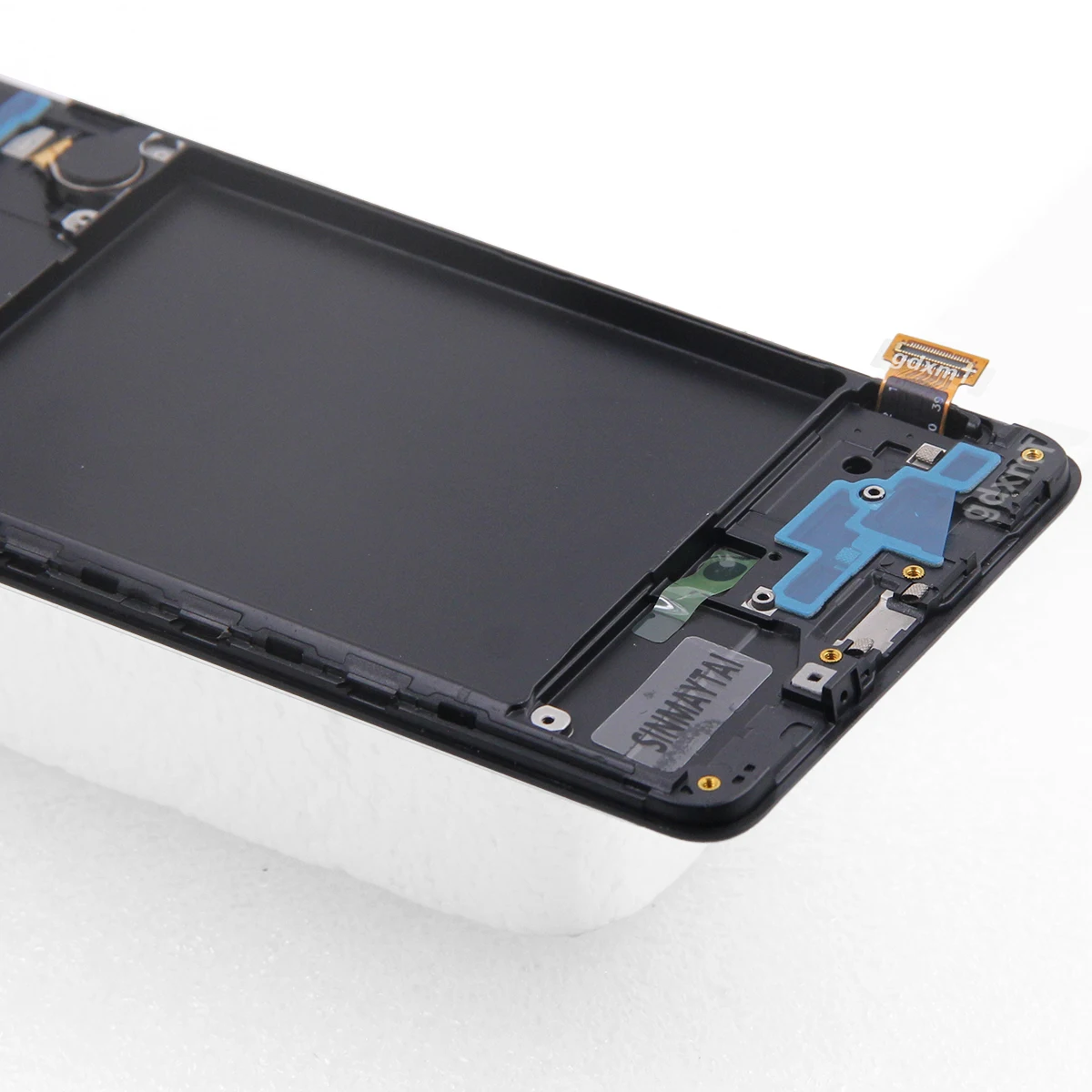 프레임 포함 AMOLED LCD 디스플레이 터치 스크린 디지타이저 어셈블리, 삼성 A71 4G A715 용, SM-A715F DS A715F A715W 디스플레이, 6.7 인치