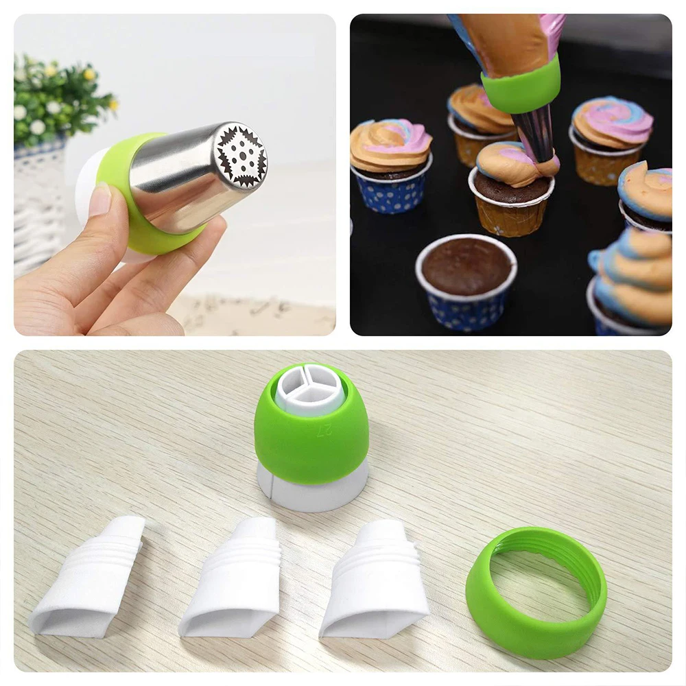 85PCS Marshmallow Flowers Pastry Nozzles Russian Stainless Steel Cake Cream Piping Nozzles Set Pastry Bag Cake Decorating Tools